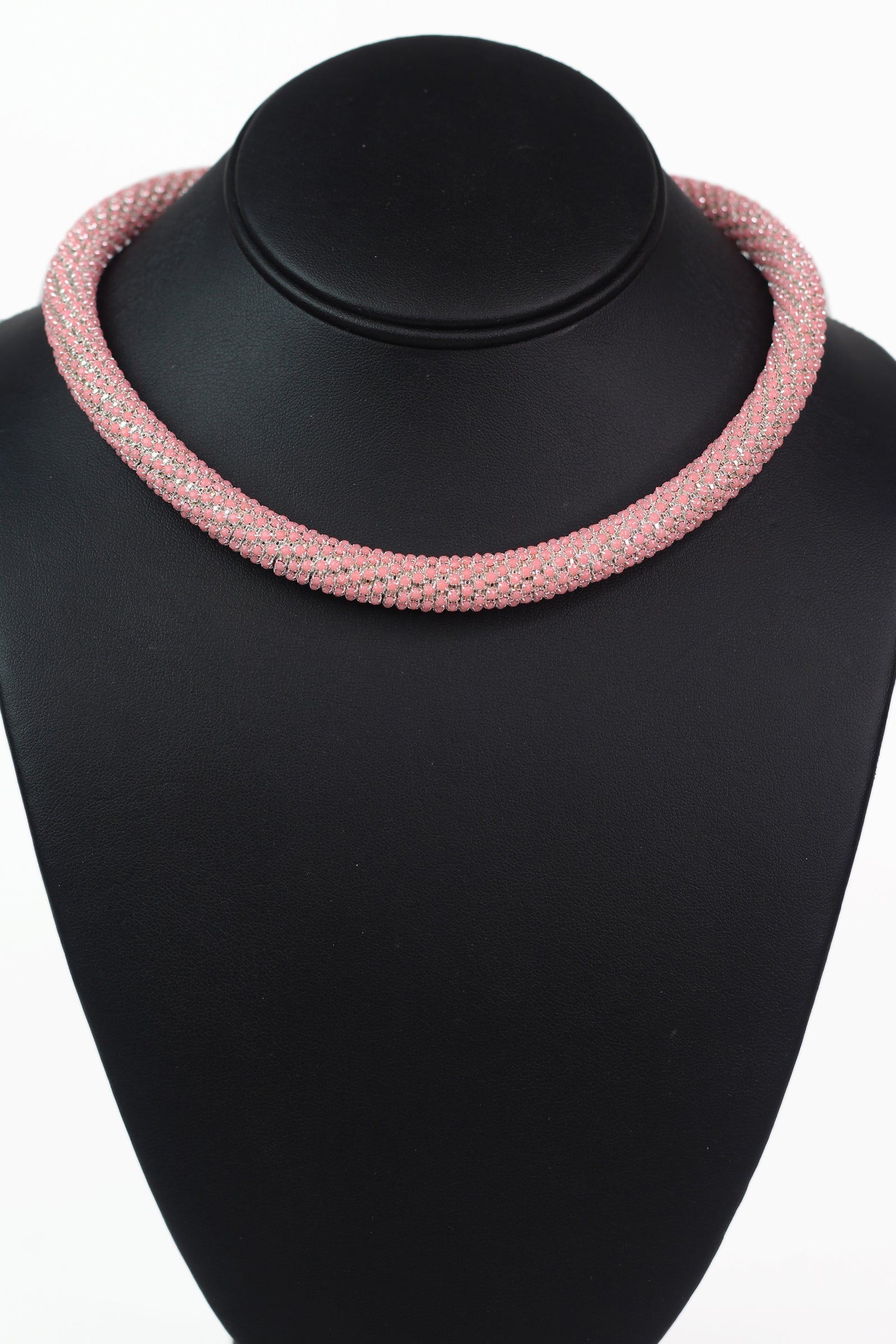 Thick Rhinestone Mesh Necklace Strand