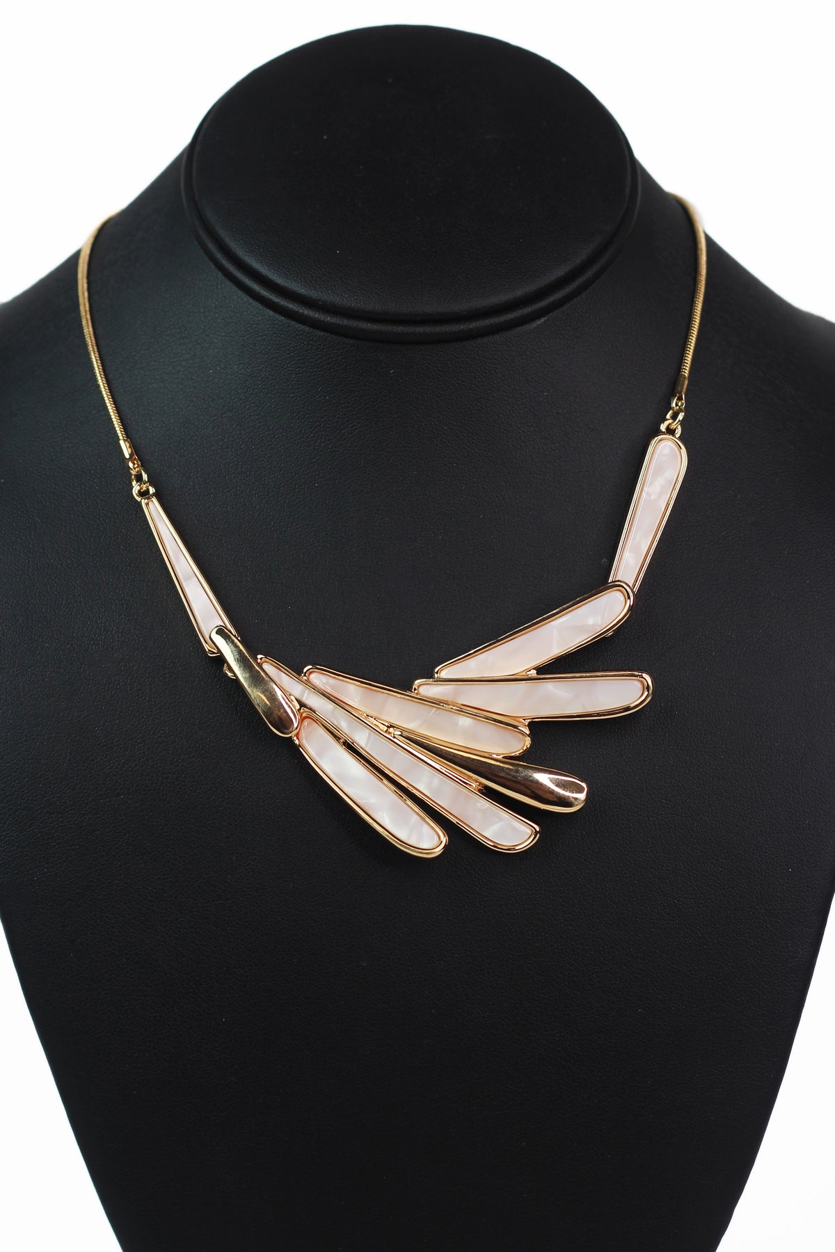 Teardrops Metal &amp; Resin Statement Necklace