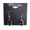 Rhinestone & Two Tone Teardrop Earrings