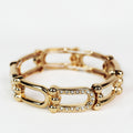 Pave Accented U-Link Stretch Bracelet