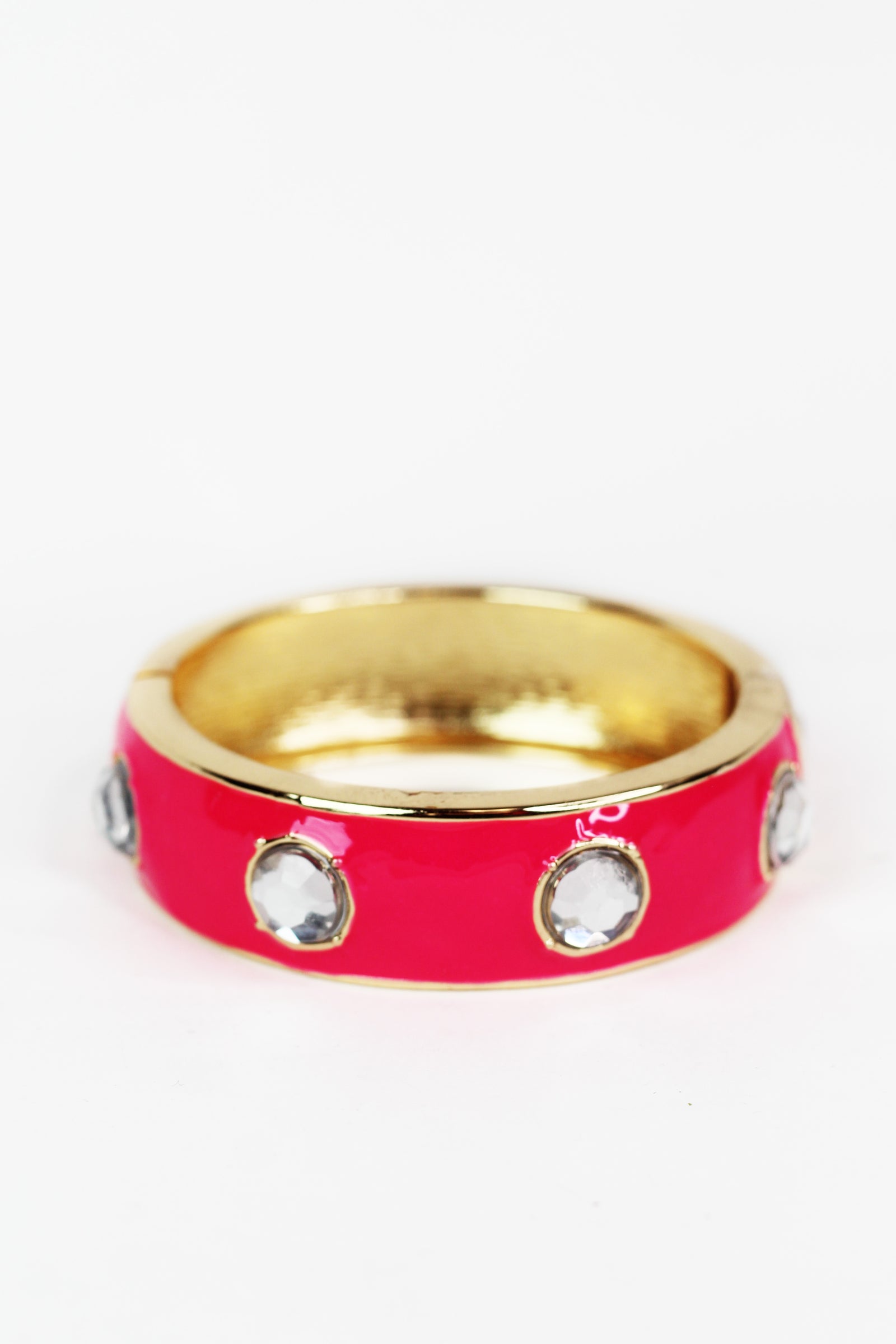 Bangle Bracelet w/ Chunky Stone Accents
