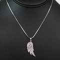 Rhinestone Angel Wing Necklace
