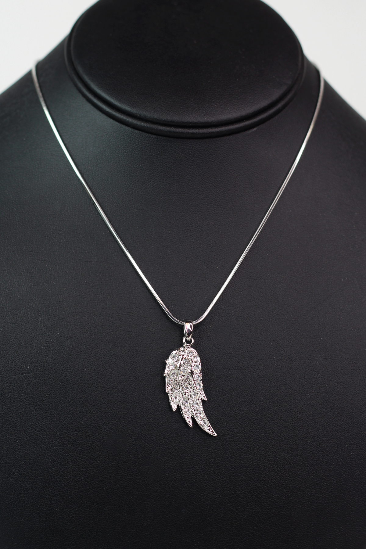 Rhinestone Angel Wing Necklace