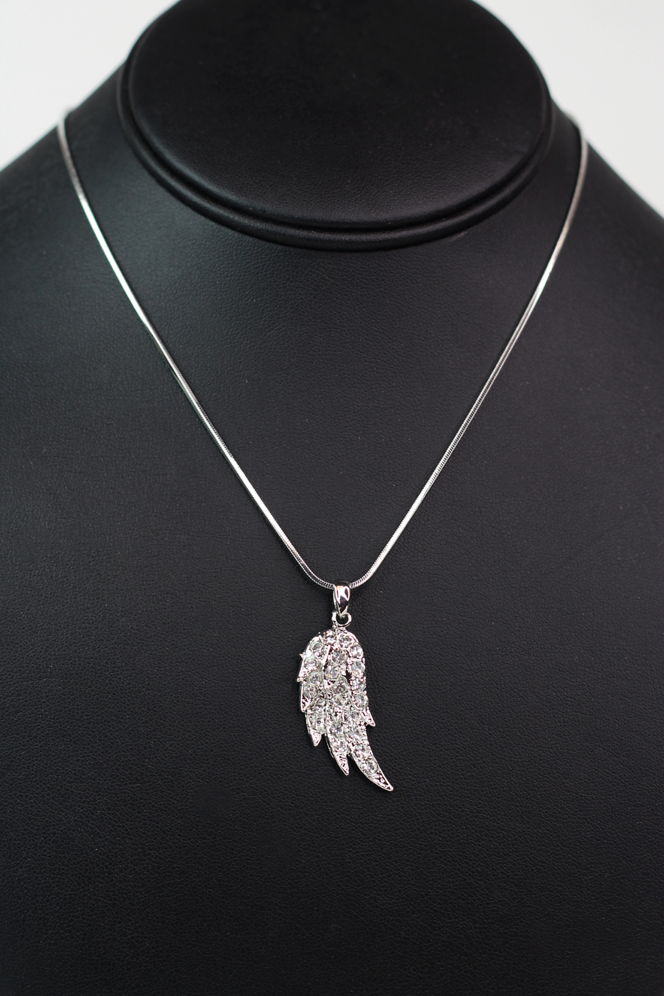 Rhinestone Angel Wing Necklace