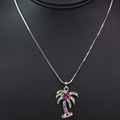 Rhinestone Palm Tree Necklace