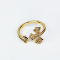 Pave Pointed Cross Ring
