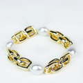 Chain Link & Pearls Stretch Bracelet