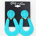 Raffia Teardrop & Dangling Doorknocker Earrings