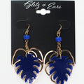 2 Piece Monstera Leaf Earrings