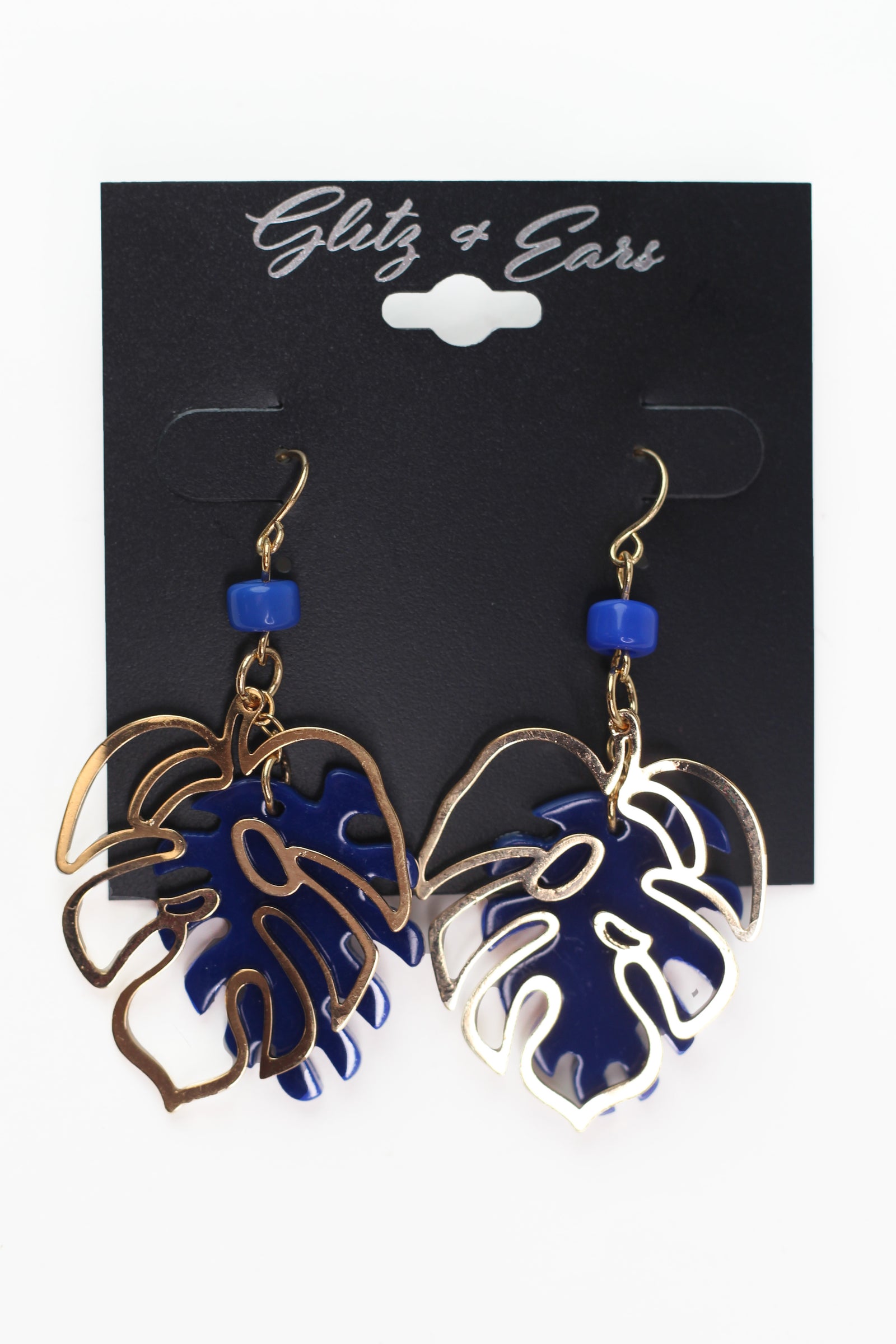 2 Piece Monstera Leaf Earrings