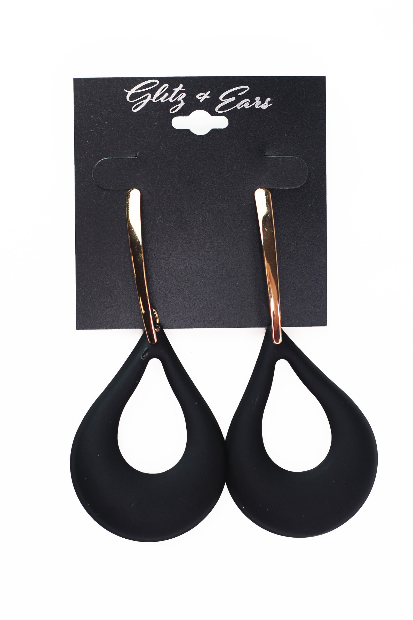 Dangling Open Teardrop Earrings