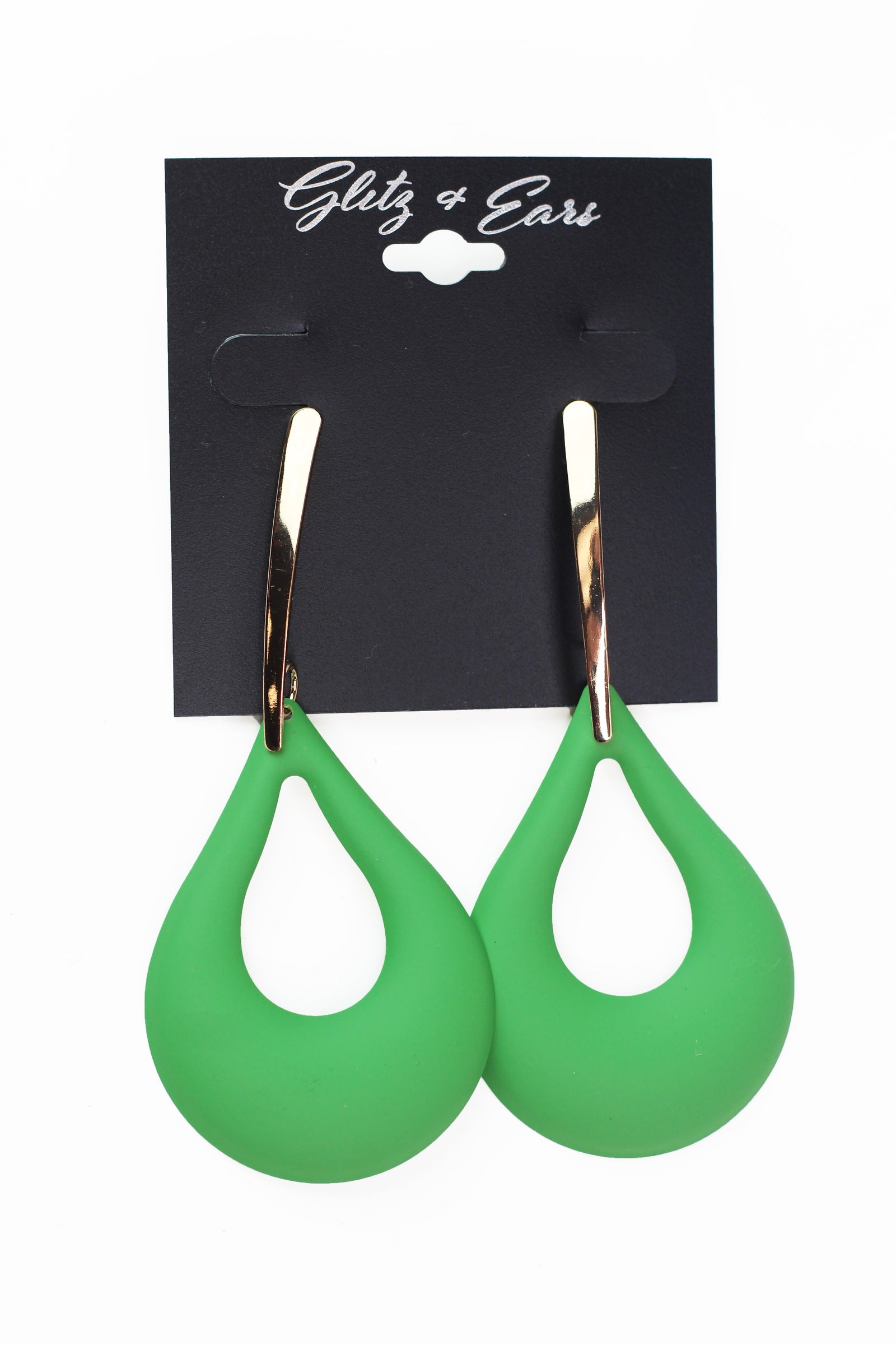 Dangling Open Teardrop Earrings