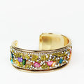 Medium Rhinestone & Multicolor Chips Cuff