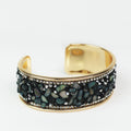 Medium Rhinestone & Multicolor Chips Cuff