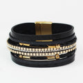 Strips Stones & Metal Sliders Magnetic Bracelet