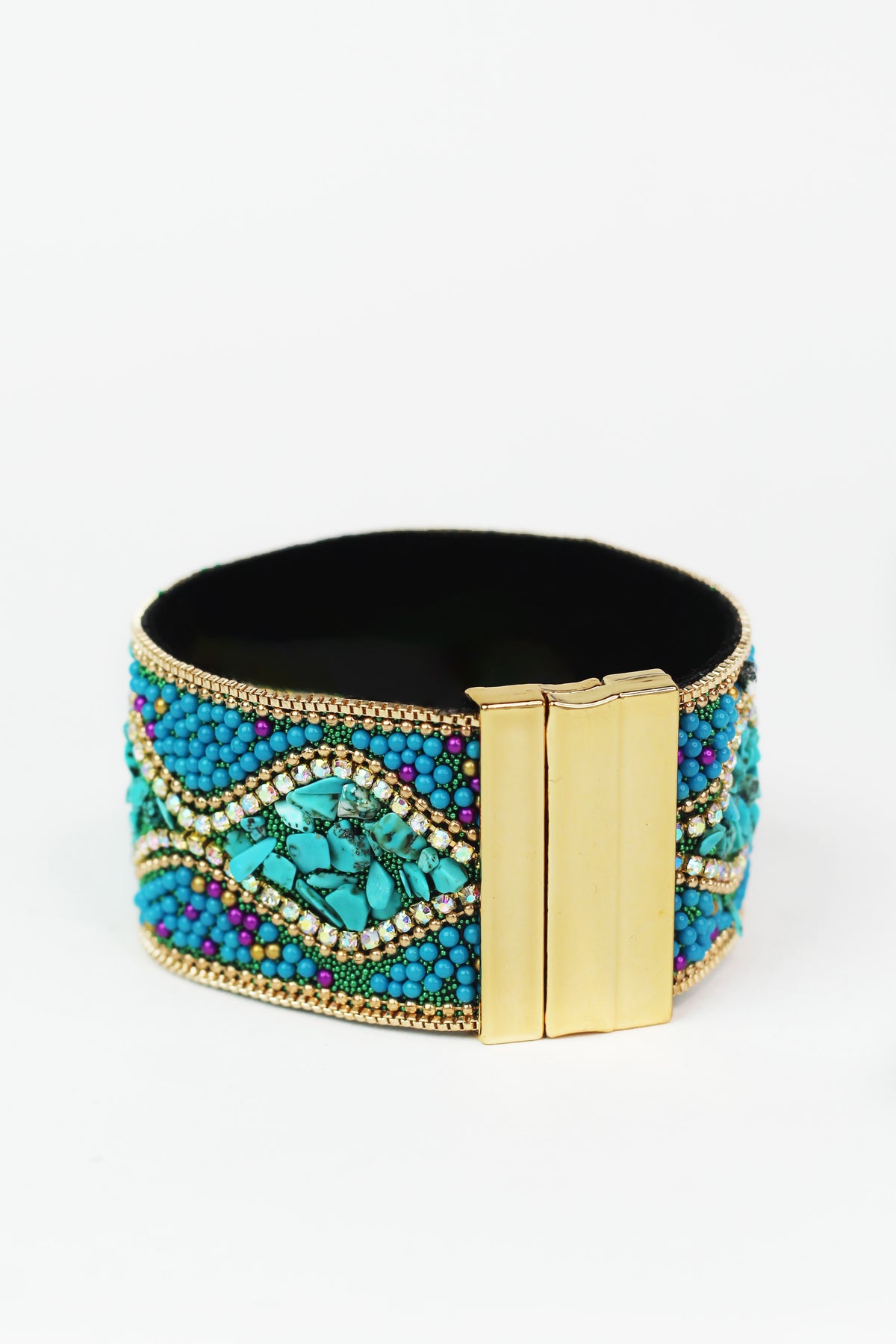 Bohemian Seed Bead Magnetic Cuff