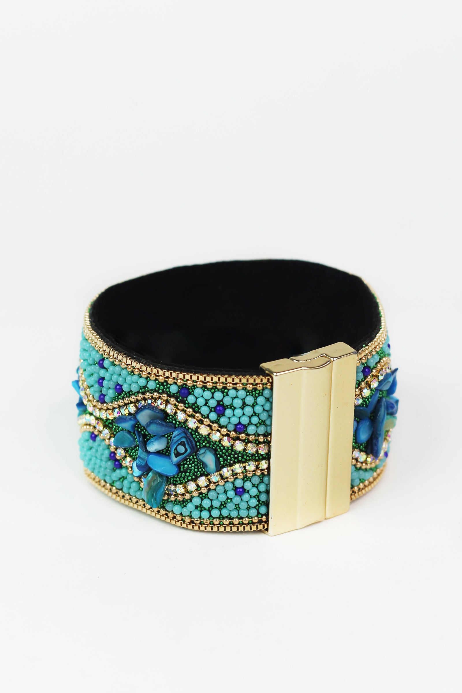 Bohemian Seed Bead Magnetic Cuff