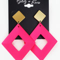 Dangling Diamond Shaped Earrings