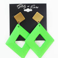 Dangling Diamond Shaped Earrings