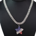 Patriotic Rhinestone Star Necklace