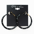 Polka Dot Lever Back Hoop Earrings