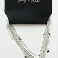 5pc Chains Anklet Set w/ Stars & Stone Charms