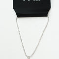 Rope Chain Anklet w/ Rhinestone Cross Charm