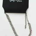 Small Diagonal Rhinestones Anklet