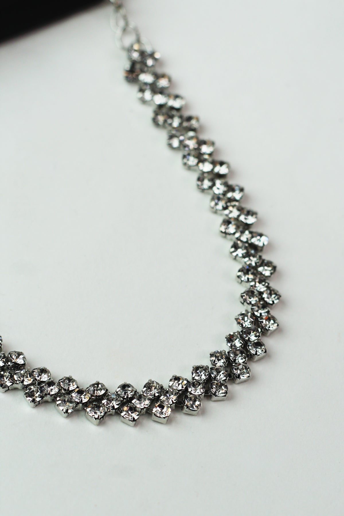 Medium Diagonal Rhinestones Anklet