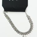 Large Diagonal Rhinestones Anklet