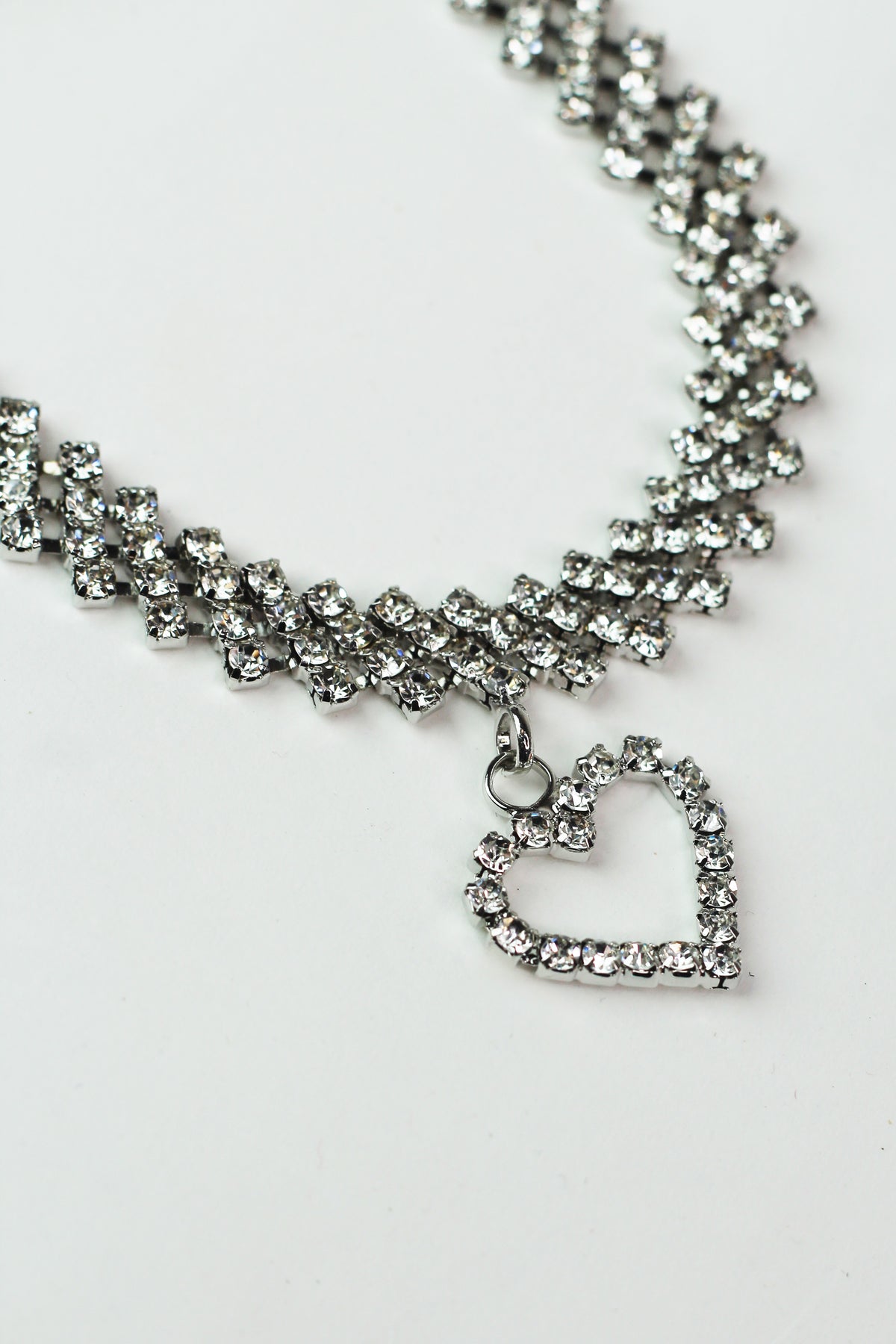 Large Diagonal Rhinestones Anklet