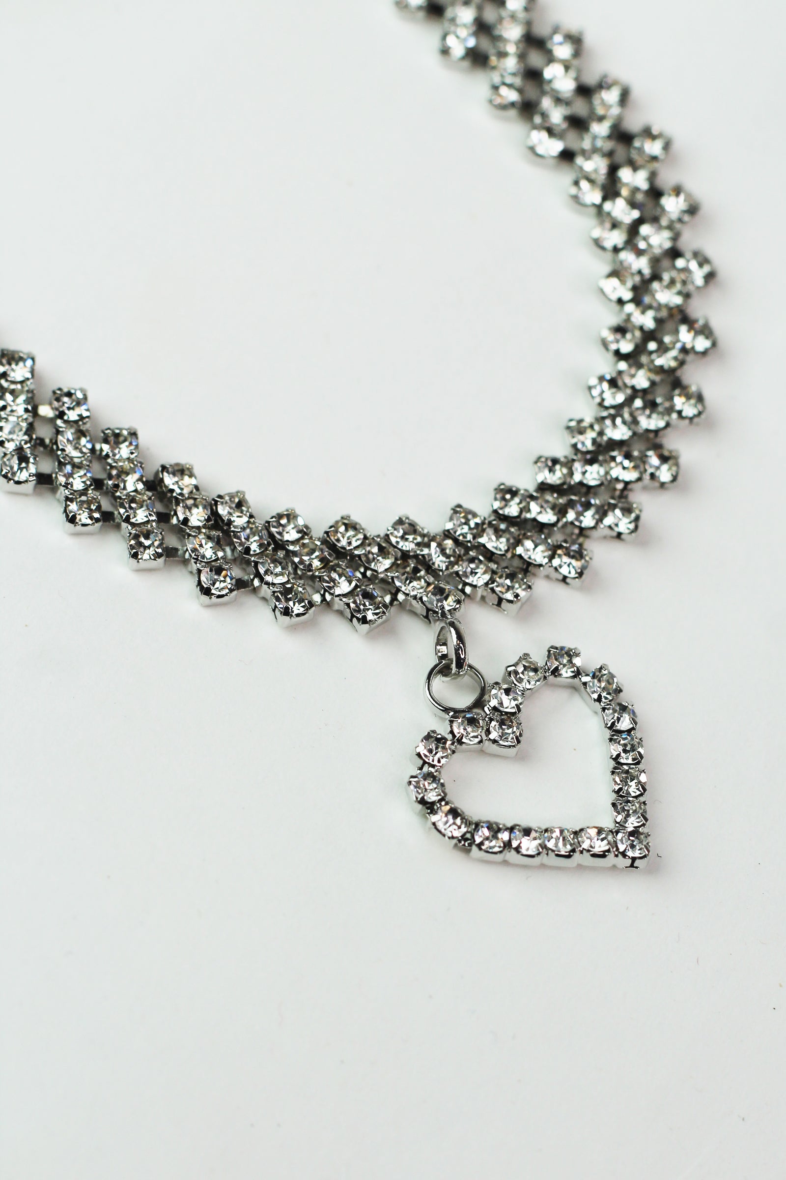 Large Diagonal Rhinestones Anklet