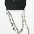 Tennis & Diagonal Rhinestone 2 Chains Anklet