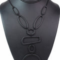 Open Geometric Shapes Matte Statement Necklace