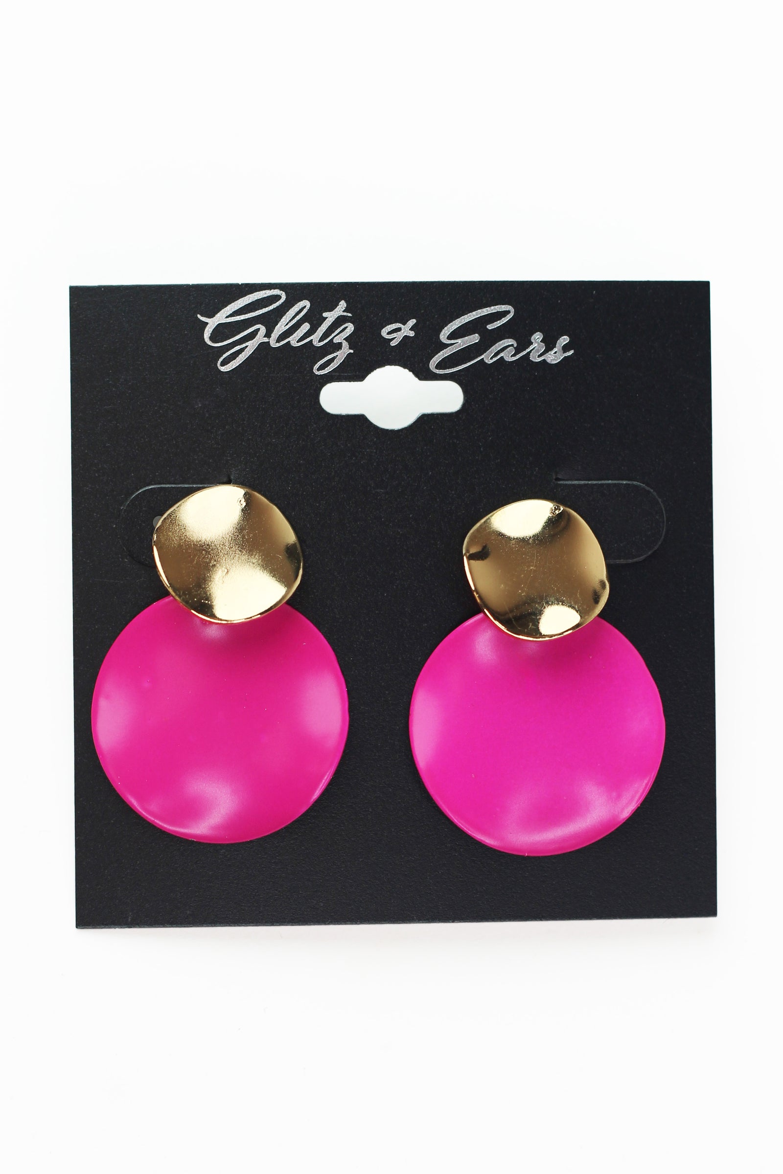 Two Toned Wavy Circles Earrings