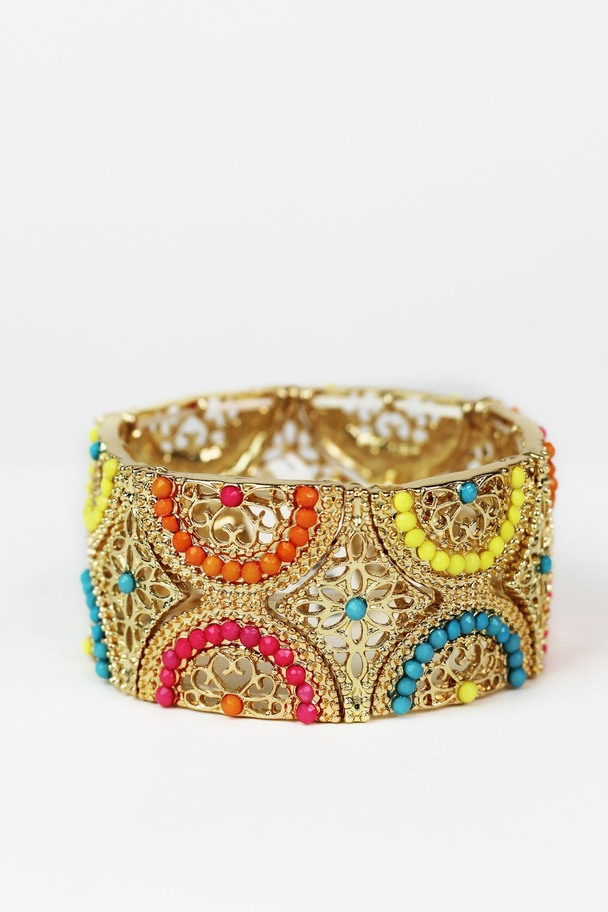 Colorful Half Circles Boho Stretch Bracelet