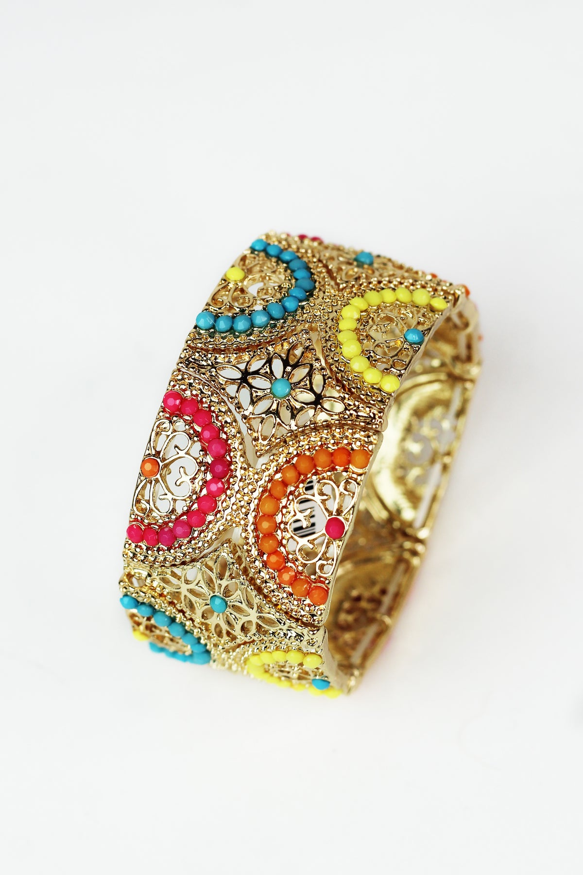 Colorful Half Circles Boho Stretch Bracelet