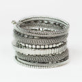 Mixed Beads Multi Layer Coil Bracelet