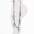 Dangling Pave Cross Charms Anklet