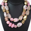 Double Strand Multicolor Acrylic Beads Necklace