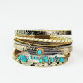 Multi Strand Magnetic Bracelet w/ Feather & Beads