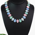 Multicolor Chunky Teardrop Stones Necklace