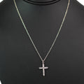 Single Row Rhinestone Cross Dainty Chain Necklace
