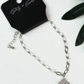 Pave Clover Chain Anklet