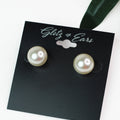Large Pearl Stud Earrings