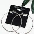 Large Outside Rhinestone Hoop Earrings