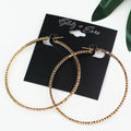Large Outside Rhinestone Hoop Earrings