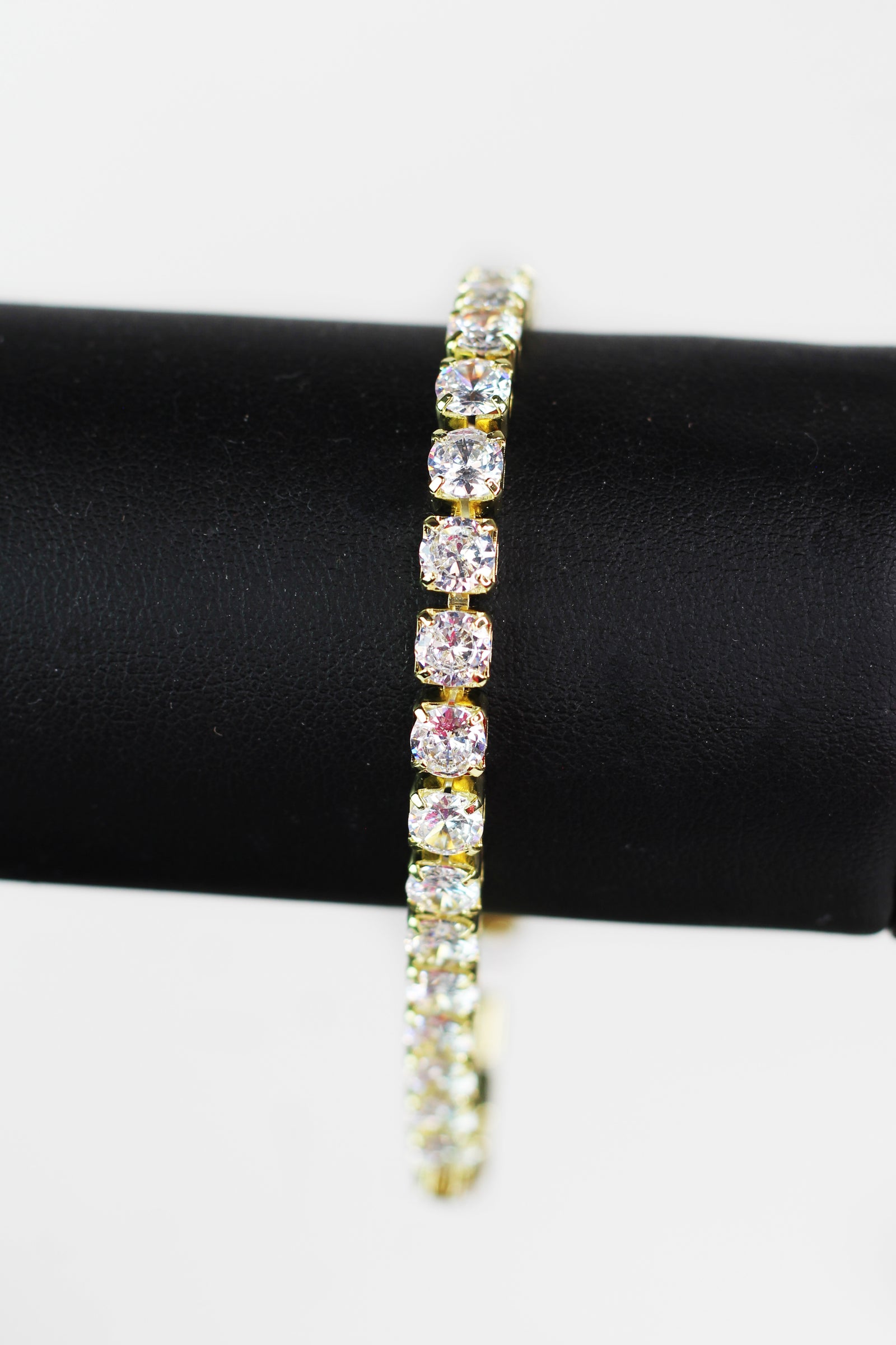 Medium Round Rhinestone Tennis Bracelet