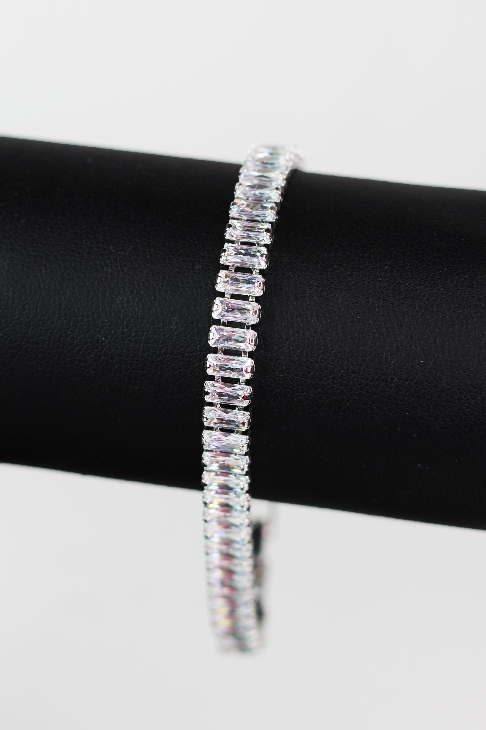 All Baguette Rhinestone Tennis Bracelet