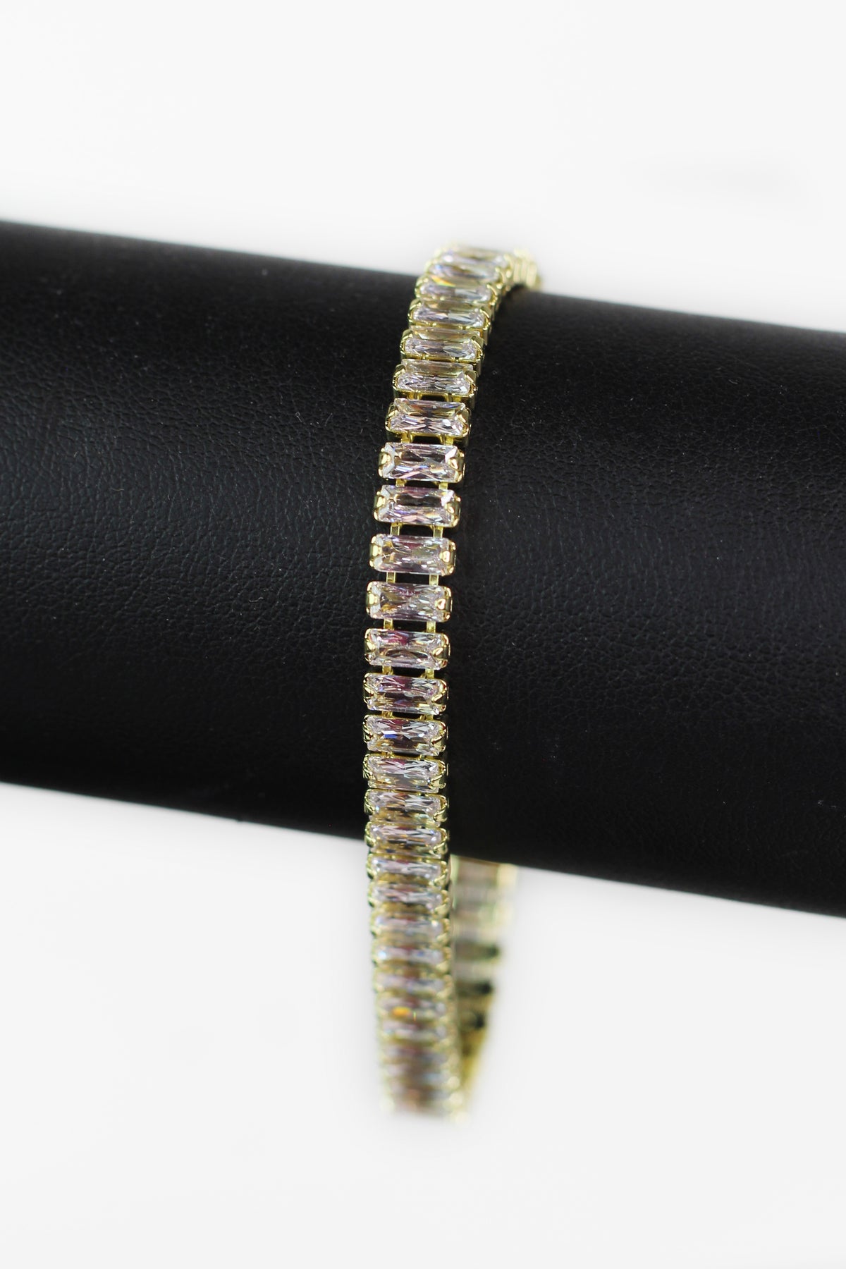All Baguette Rhinestone Tennis Bracelet